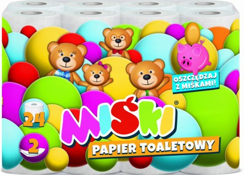 PAPIER TOALETOWY 24R MIŚKI 2W MIX - 24 ROLKI PAPIER TOALETOWY 24R MIŚKI 2W MIX - 24 ROLKI