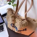 TORBA PLAŻOWA BOHO Z FRĘDZLAMI BRĄZ TP11BR