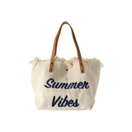 TORBA PLAŻOWA BOHO Z FRĘDZLAMI JASNY KREM TP11B