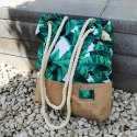 TORBA PLAŻOWA LIŚCIE PLECIONA PL151