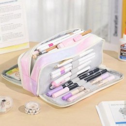 DUŻY PIÓRNIK WIELOFUNKCYJNY SASZETKA TRZYKOMOROWY MULTIKOLOR PR04KOL