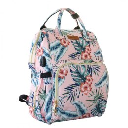 TORBA, ORGANIZER DO WÓZKA PLECAK DLA MAMY RÓŻOWY 42X26X19CM PL152R