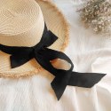 STYLOWY KAPELUSZ DAMSKI PLAŻOWY LETNI SŁOMKOWY KOKARDA CZ49