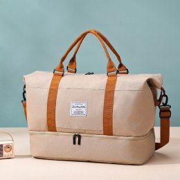 ZESTAW TORBA PODRÓŻNA DWUKOMOROWA Z KOSMETYCZKA 51X25X39CM T263K