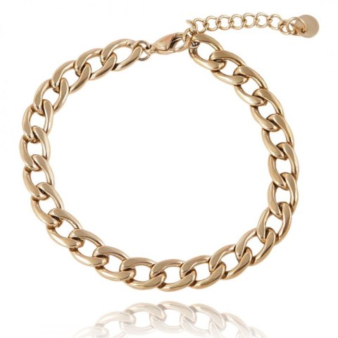 BRANSOLETKA NA RĘKĘ ŁAŃCUCH ELEGANCKI STAL CHIRURGICZNA POZŁACANA 14K ZŁOTEM BST1509