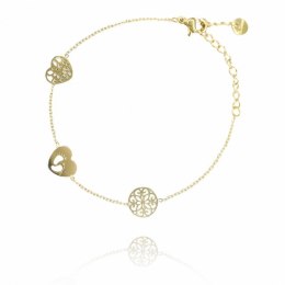 BRANSOLETKA NA RĘKĘ STAL CHIRURGICZNA POZŁACANA 14K ZŁOTEM BST1445