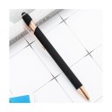 DŁUGOPIS METALOWY, TUSZ CZARNY, TOUCH PEN SOFT TOUCH CZERŃ DL01