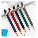 DŁUGOPIS METALOWY, TUSZ CZARNY, TOUCH PEN SOFT TOUCH CZERŃ DL01