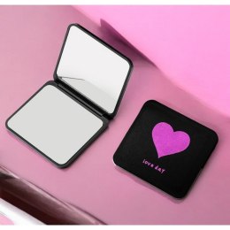 LUSTERKO KOSMETYCZNE BLACK HEART ELEGANCKIE OTWIERANE DO TOREBKI L16F