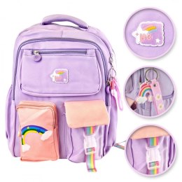 PLECAK RAINBOW SWEET SZKOLNY UNIWERSALNY KIESZONKI, ODBLASKI PL160FIO