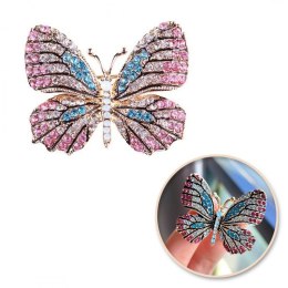 BROSZKA OZDOBNA KRYSZTAŁKI MOTYL BZ156