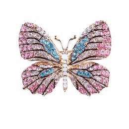 BROSZKA OZDOBNA KRYSZTAŁKI MOTYL BZ156