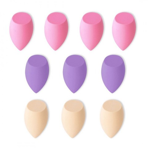 ZESTAW 10 GĄBECZEK DO MAKIJAŻU PASTEL VIOLET GB12