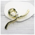 SPINKA KLAMRA DO WŁOSÓW XL METALOWA ZŁOTA Z PERŁĄ 12,5 CM SP377