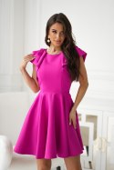ELEGANCKA SUKIENKA Z FALBANAMI - fuksja