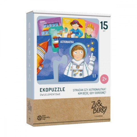 Puzzle dwuelementowe strażak czy astronautka? kim będę, gdy dorosnę? Puzzle dwuelementowe strażak czy astronautka? kim będę, gdy dorosnę?