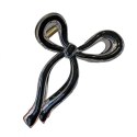 SPINKA DO WŁOSÓW, KOKARDA PÓŁTRANSPARENTNA CZARNA XL 11X6CM SP366CZ
