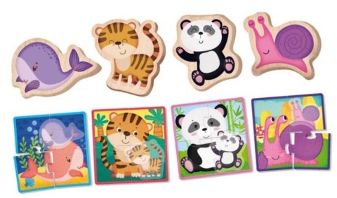 Montessori puzzle drewniane ze zwierzętami Montessori puzzle drewniane ze zwierzętami