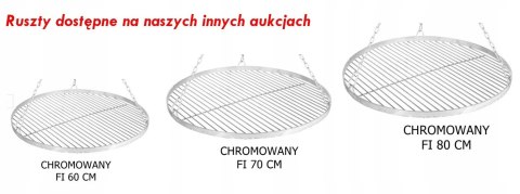 CHROMOWANY RUSZT NA TRÓJNÓG GRILLA NIERDZEWNY 70CM CHROMOWANY RUSZT NA TRÓJNÓG GRILLA NIERDZEWNY 70CM