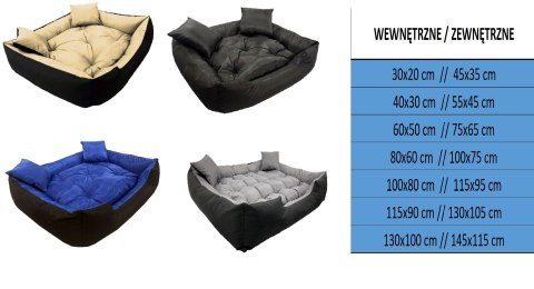 Duże Legowisko Kojec Łóżko Dla Psa Kota 130x105 cm Czarne Duże Legowisko Kojec Łóżko Dla Psa Kota 130x105 cm Czarne