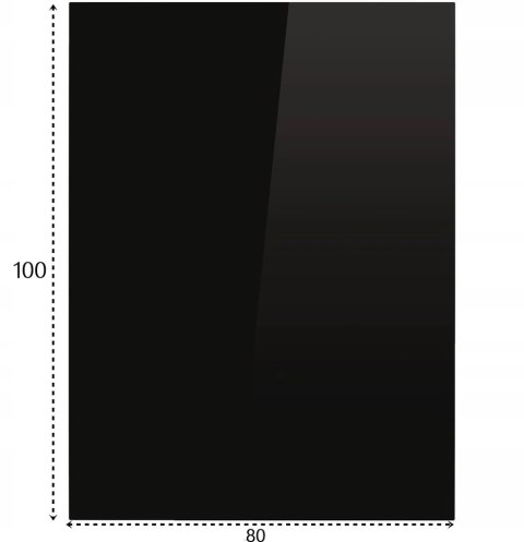 Podstawa szklana hartowana - szyba pod Piec lub Kominek 100x80 cm CZARNA