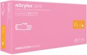 RĘKAWICE NITRYLOWE 100 SZTUK / RÓŻOWE / NITRYLEx PINK (L 8-9)