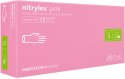 RĘKAWICE NITRYLOWE 100 SZTUK / RÓŻOWE / NITRYLEx PINK (M 7-8)