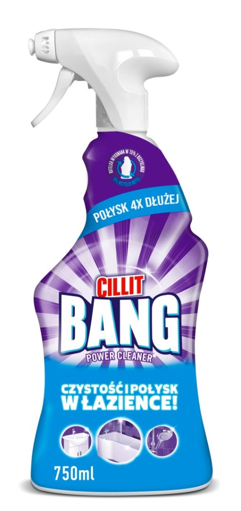 CILLIT BANG POWER CLEANER CZYSTOŚĆ I POŁYSK W ŁAZIENCE 750ML SPRAY CILLIT BANG POWER CLEANER CZYSTOŚĆ I POŁYSK W ŁAZIENCE 750ML SPRAY