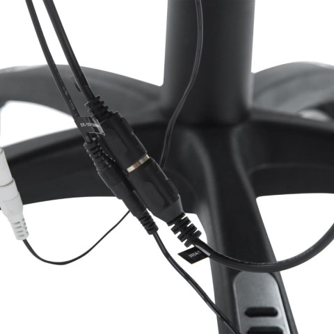 FOTEL BIUROWY SKÓRA EKO Z MASAŻEM CZARNY