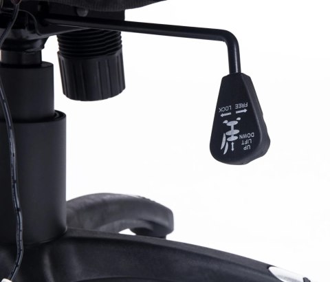 FOTEL BIUROWY SKÓRA EKO Z MASAŻEM CZARNY