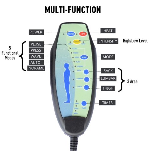 FOTEL BIUROWY SKÓRA EKO Z MASAŻEM CZARNY