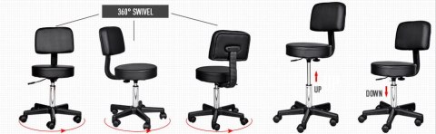 HOKER Z OPARCIEM - CZARNY