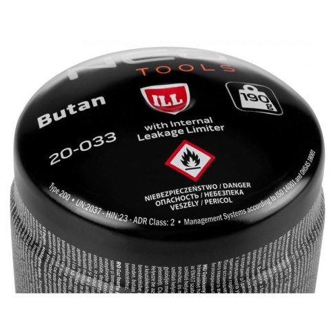 NABÓJ Z GAZEM BUTAN 190G, NABIJANY NABÓJ Z GAZEM BUTAN 190G, NABIJANY