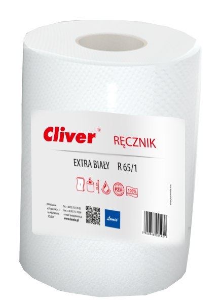 RĘCZNIK PAPIEROWY CLIvER ExTRA BIAŁY R65/1 - 1 SZT.