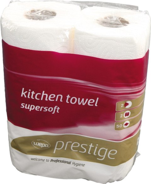 RĘCZNIK PAPIEROWY WEPA PRESTIGE BIAŁY - 2 ROLKI RĘCZNIK PAPIEROWY WEPA PRESTIGE BIAŁY - 2 ROLKI