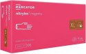 RĘKAWICE NITRYLOWE 100 SZT. NITRYLEx MAGENTA (M 7-8)