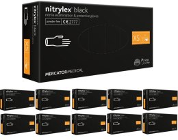 RĘKAWICE NITRYLOWE 100 SZTUK / CZARNE / NITRYLEx BLACK - 10 SZT. (XS 5-6)