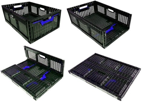 SKRZYNKA SKŁADANA 600x400x219MM SZARA