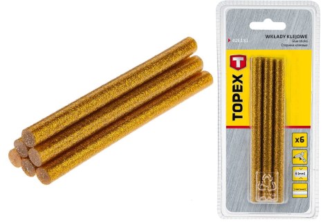 WKŁADY KLEJOWE 8 MM, BROKATOWE ZŁOTE, 6 SZT. WKŁADY KLEJOWE 8 MM, BROKATOWE ZŁOTE, 6 SZT.