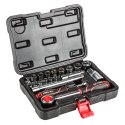 ZESTAW KLUCZY NASADOWYCH 1/4", 3/8", 20 SZT.