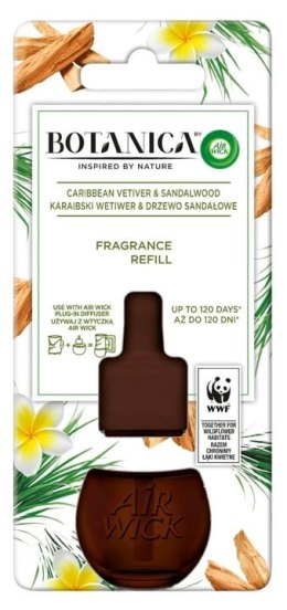 BOTANICA BY AIR WICK KARAIBSKI WETIWER & DRZEWO SANDAŁOWE/CARIBBEAN VETIvER & SANDALWOOD 19ML WKŁAD