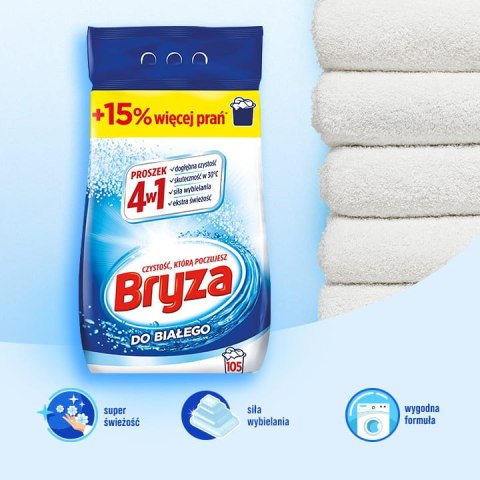 BRYZA 4W1 PROSZEK WHITE 6,825KG / 105 PRAń BRYZA 4W1 PROSZEK WHITE 6,825KG / 105 PRAń
