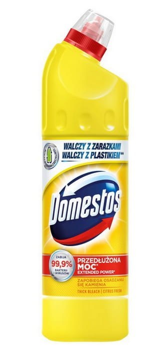 DOMESTOS PRZEDŁUŻONA MOC CITRUS FRESH ŻEL DO WC 750ML DOMESTOS PRZEDŁUŻONA MOC CITRUS FRESH ŻEL DO WC 750ML