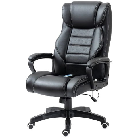 FOTEL BIUROWY SKÓRA EKO Z MASAŻEM CZARNY PAKO V 921-321