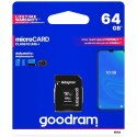 GOODRAM KARTA PAMIĘCI MICROSD 64GB CL10 UHS I + ADAPTER