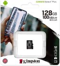KINGSTON KARTA PAMIĘCI MICROSD 128GB CANvAS SELECT PLUS 100MB/S ADAPTER