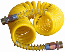 PRZEWÓD SPIRALNY PNEUMATYCZNY M22 6M SILIKONOWY ŻÓŁTY