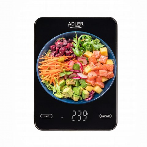 WAGA KUCHENNA 10 KG ŁADOWANA PRZEZ USB ADLER AD 3177B WAGA KUCHENNA 10 KG ŁADOWANA PRZEZ USB ADLER AD 3177B