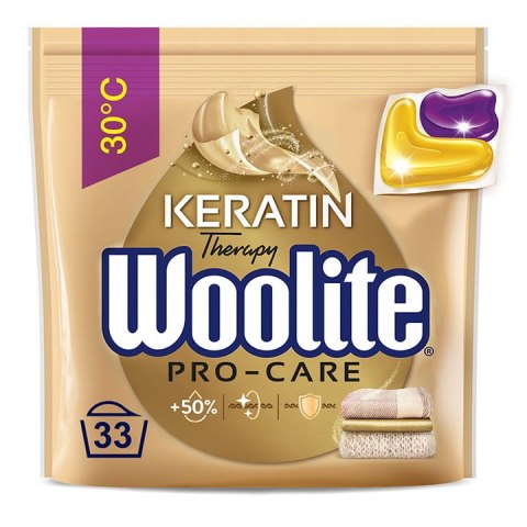 WOOLITE ŻELOWE KAPSUŁKI DO PRANIA Z KERATYNĄ PRO-CARE 33 SZT. WOOLITE ŻELOWE KAPSUŁKI DO PRANIA Z KERATYNĄ PRO-CARE 33 SZT.