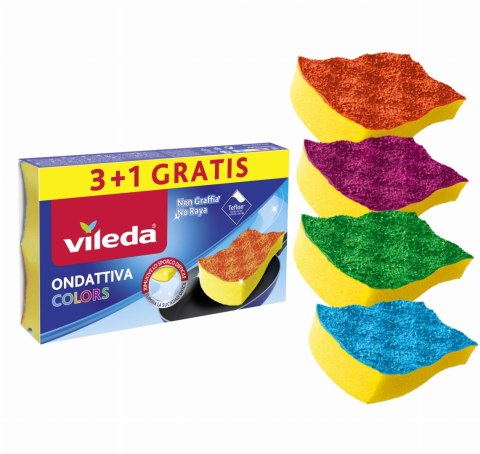 ZMYWAK VILEDA PUR ACTIvE COLORS 4 SZT. ZMYWAK VILEDA PUR ACTIvE COLORS 4 SZT.